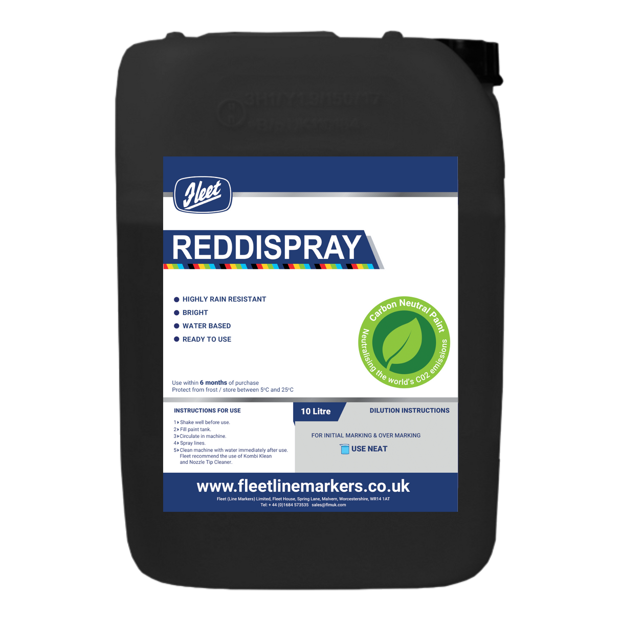 Gamme de couleurs Reddispray 10 litres