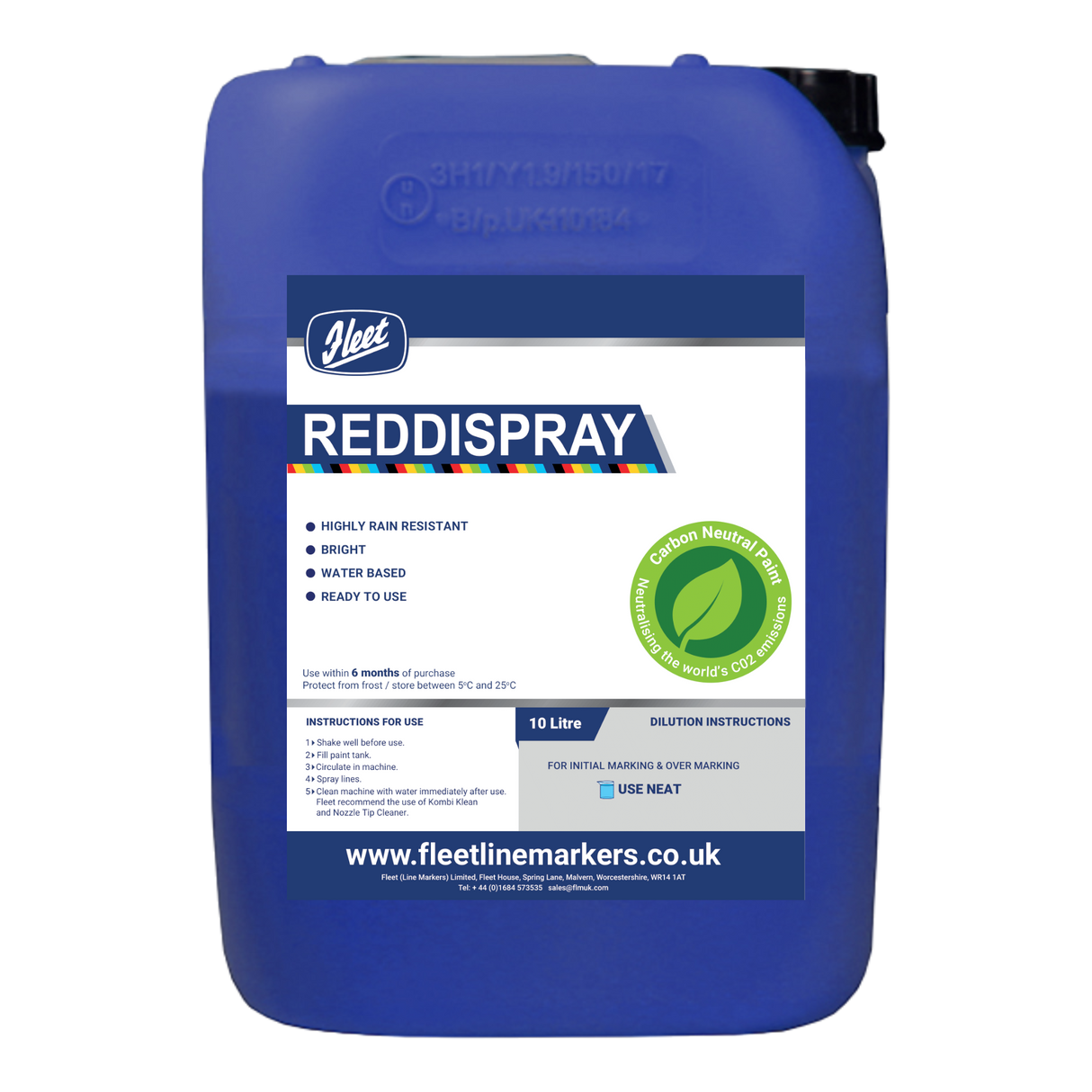 Gamme de couleurs Reddispray 10 litres