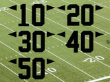 American Football Number Stencils 1.8m Tall (Full Stencils)