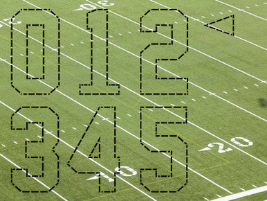 American Football Number Stencils 1.4m Tall
